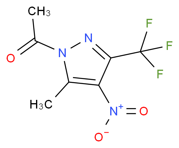 1-Acetyl-5-methyl-4-nitro-3-(trifluoromethyl)-1H-pyrazole_Molecular_structure_CAS_)