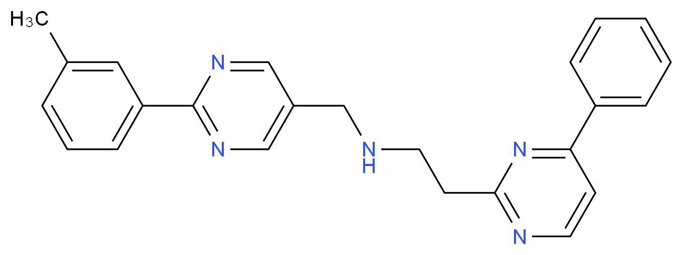 N-{[2-(3-methylphenyl)pyrimidin-5-yl]methyl}-2-(4-phenylpyrimidin-2-yl)ethanamine_Molecular_structure_CAS_)