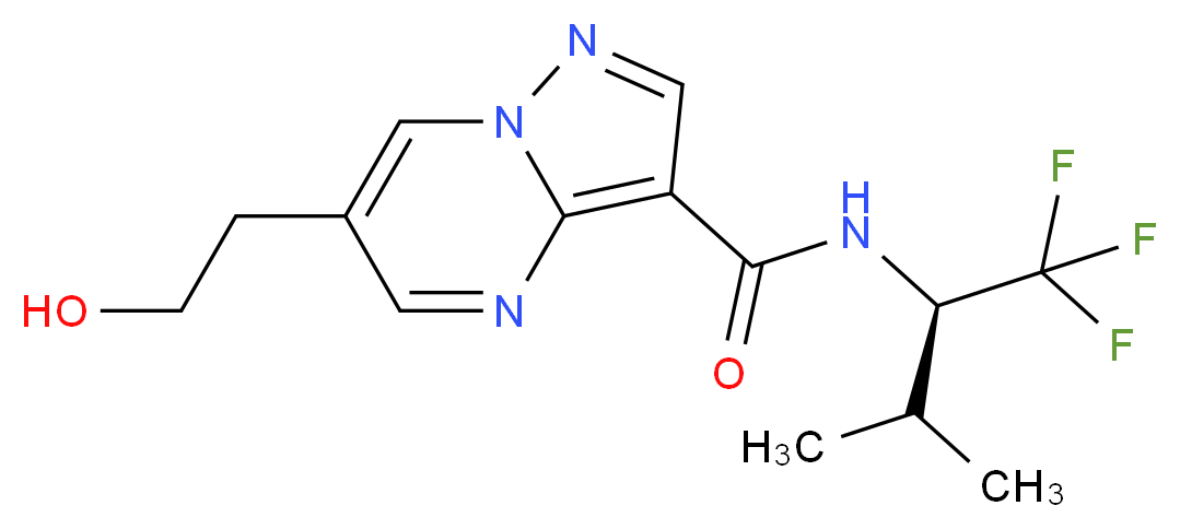 6-(2-hydroxyethyl)-N-[(1R)-2-methyl-1-(trifluoromethyl)propyl]pyrazolo[1,5-a]pyrimidine-3-carboxamide_Molecular_structure_CAS_)