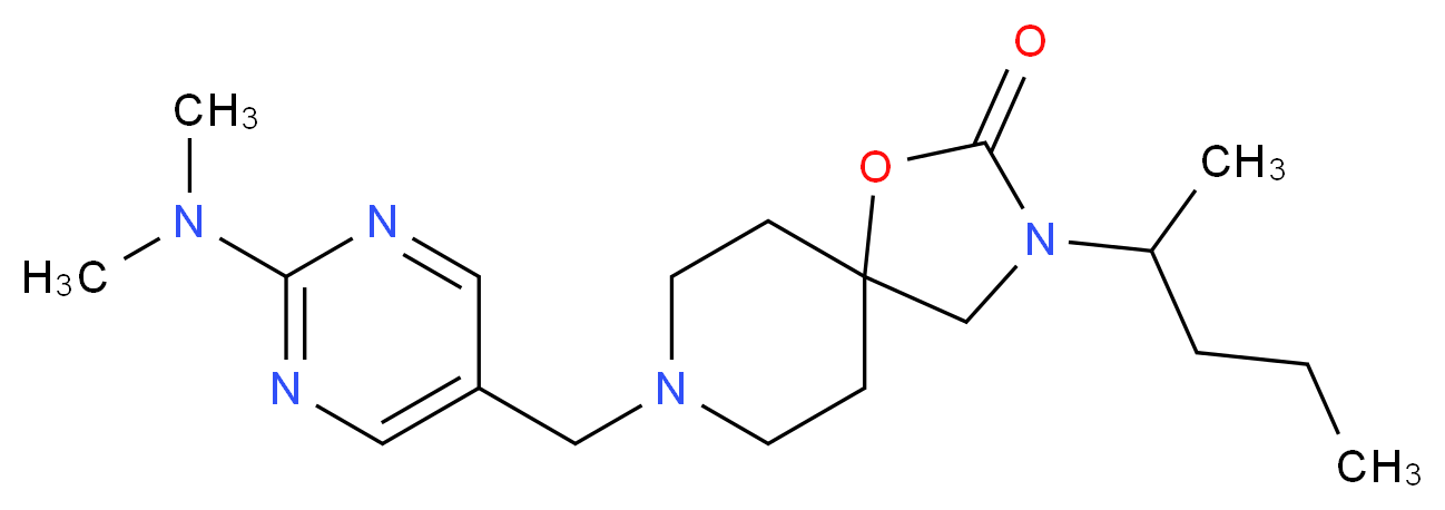 8-{[2-(dimethylamino)pyrimidin-5-yl]methyl}-3-(1-methylbutyl)-1-oxa-3,8-diazaspiro[4.5]decan-2-one_Molecular_structure_CAS_)