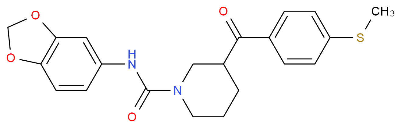 N-1,3-benzodioxol-5-yl-3-[4-(methylthio)benzoyl]-1-piperidinecarboxamide_Molecular_structure_CAS_)