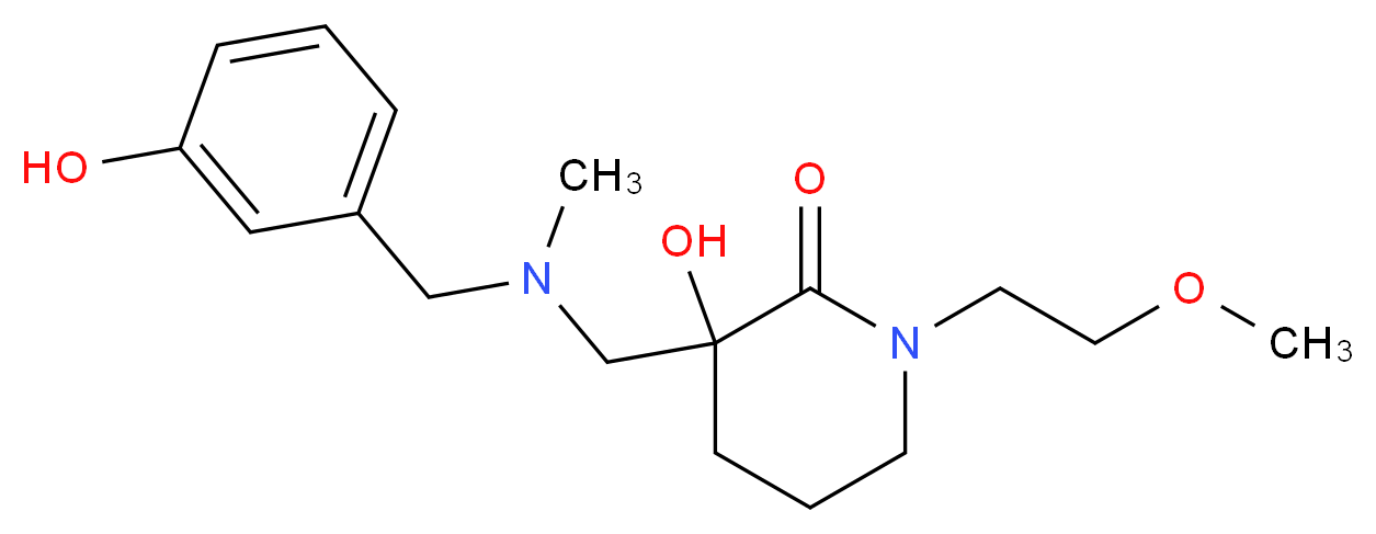 3-hydroxy-3-{[(3-hydroxybenzyl)(methyl)amino]methyl}-1-(2-methoxyethyl)piperidin-2-one_Molecular_structure_CAS_)