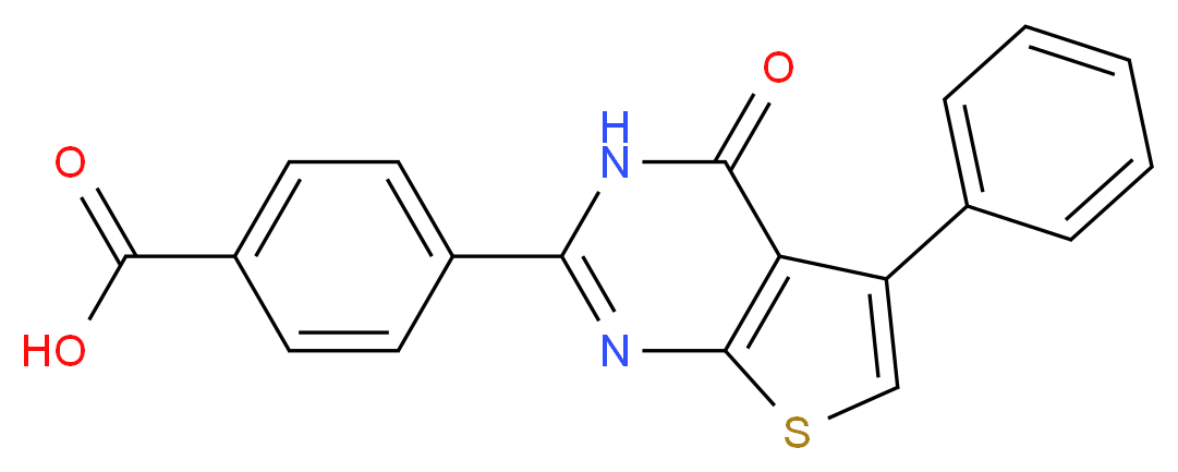 4-(4-oxo-5-phenyl-3,4-dihydrothieno[2,3-d]pyrimidin-2-yl)benzoic acid_Molecular_structure_CAS_)
