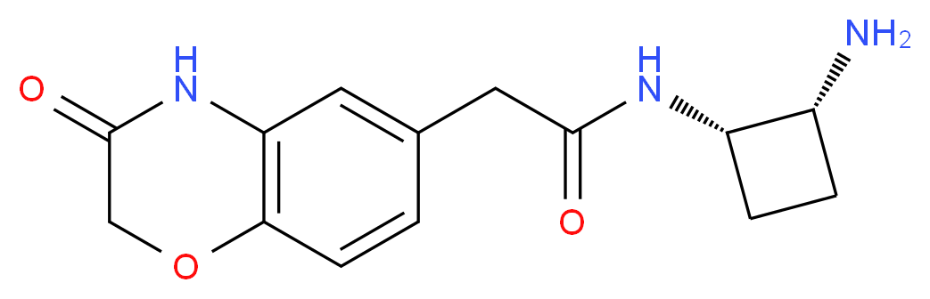 N-[(1S*,2R*)-2-aminocyclobutyl]-2-(3-oxo-3,4-dihydro-2H-1,4-benzoxazin-6-yl)acetamide_Molecular_structure_CAS_)