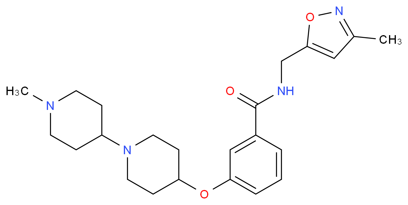 3-[(1'-methyl-1,4'-bipiperidin-4-yl)oxy]-N-[(3-methyl-5-isoxazolyl)methyl]benzamide_Molecular_structure_CAS_)