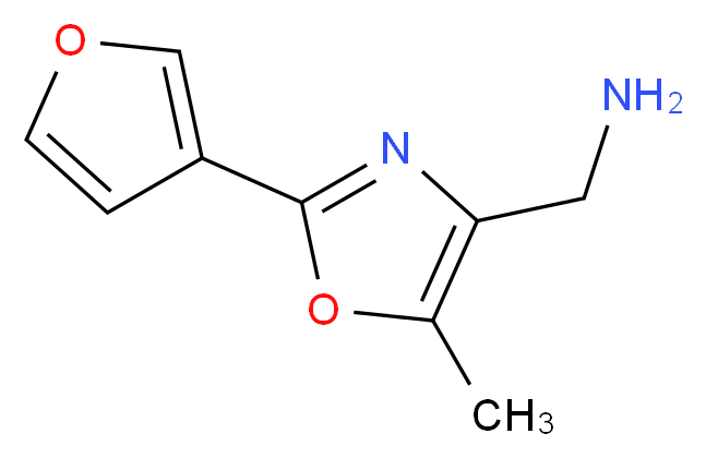 1-[2-(3-Furyl)-5-methyl-1,3-oxazol-4-yl]methylamine 95%_Molecular_structure_CAS_)
