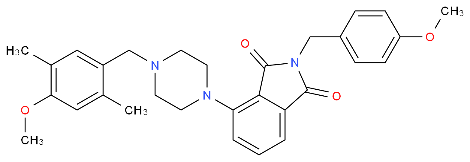 2-(4-methoxybenzyl)-4-[4-(4-methoxy-2,5-dimethylbenzyl)-1-piperazinyl]-1H-isoindole-1,3(2H)-dione_Molecular_structure_CAS_)