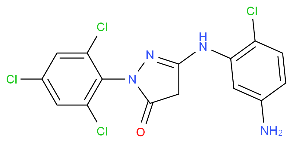 3-((5-Amino-2-chlorophenyl)amino)-1-(2,4,6-trichlorophenyl)-1H-pyrazol-5(4H)-one_Molecular_structure_CAS_53411-33-9)