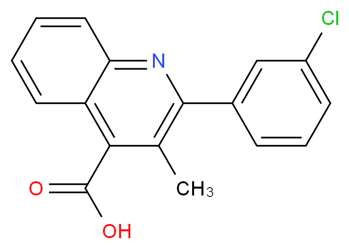 2-(3-Chlorophenyl)-3-methylquinoline-4-carboxylic acid_Molecular_structure_CAS_)
