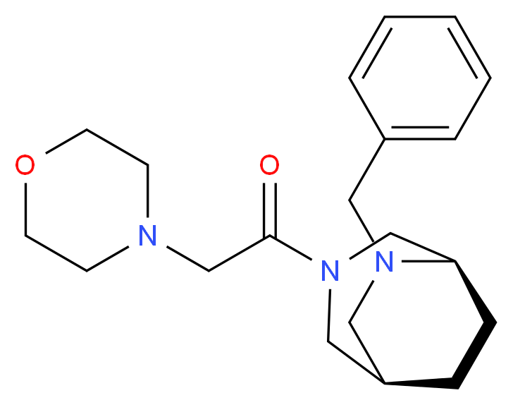 (1R*,5R*)-6-benzyl-3-(morpholin-4-ylacetyl)-3,6-diazabicyclo[3.2.2]nonane_Molecular_structure_CAS_)
