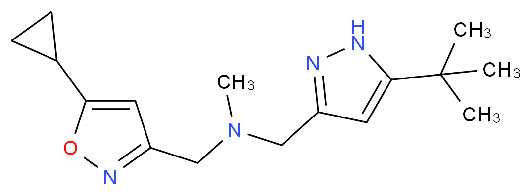 1-(5-tert-butyl-1H-pyrazol-3-yl)-N-[(5-cyclopropylisoxazol-3-yl)methyl]-N-methylmethanamine_Molecular_structure_CAS_)