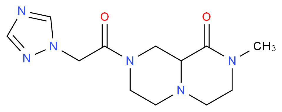 2-methyl-8-(1H-1,2,4-triazol-1-ylacetyl)hexahydro-2H-pyrazino[1,2-a]pyrazin-1(6H)-one_Molecular_structure_CAS_)