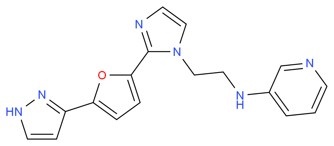 N-(2-{2-[5-(1H-pyrazol-3-yl)-2-furyl]-1H-imidazol-1-yl}ethyl)pyridin-3-amine_Molecular_structure_CAS_)