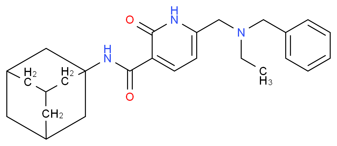 N-1-adamantyl-6-{[benzyl(ethyl)amino]methyl}-2-oxo-1,2-dihydro-3-pyridinecarboxamide_Molecular_structure_CAS_)