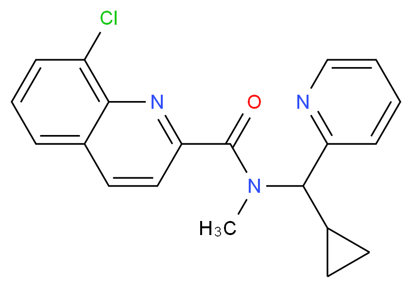8-chloro-N-[cyclopropyl(pyridin-2-yl)methyl]-N-methylquinoline-2-carboxamide_Molecular_structure_CAS_)
