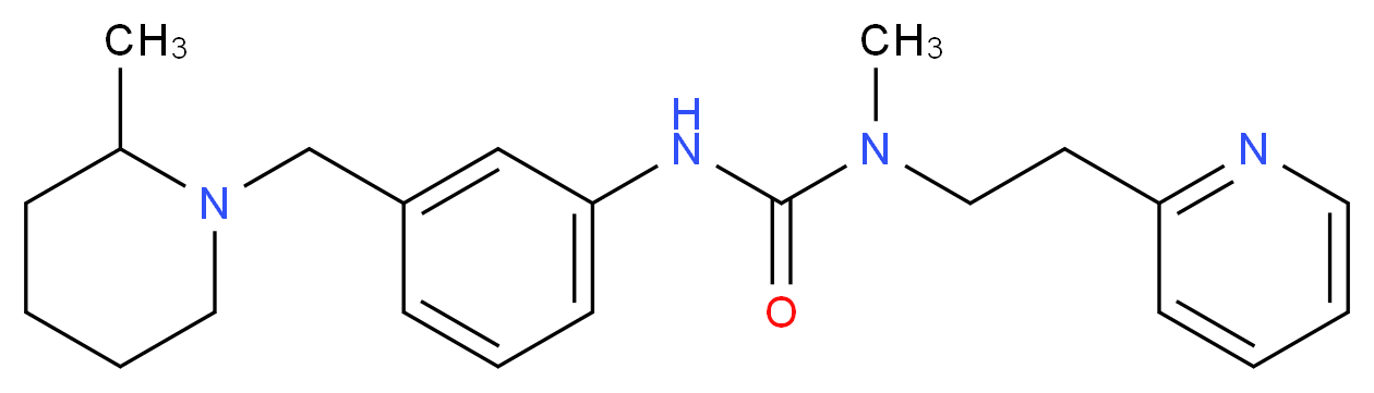 N-methyl-N'-{3-[(2-methylpiperidin-1-yl)methyl]phenyl}-N-(2-pyridin-2-ylethyl)urea_Molecular_structure_CAS_)