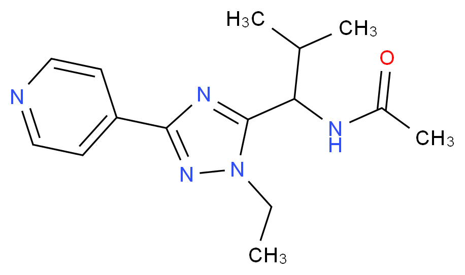 N-[1-(1-ethyl-3-pyridin-4-yl-1H-1,2,4-triazol-5-yl)-2-methylpropyl]acetamide_Molecular_structure_CAS_)