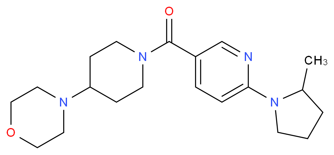 4-(1-{[6-(2-methylpyrrolidin-1-yl)pyridin-3-yl]carbonyl}piperidin-4-yl)morpholine_Molecular_structure_CAS_)