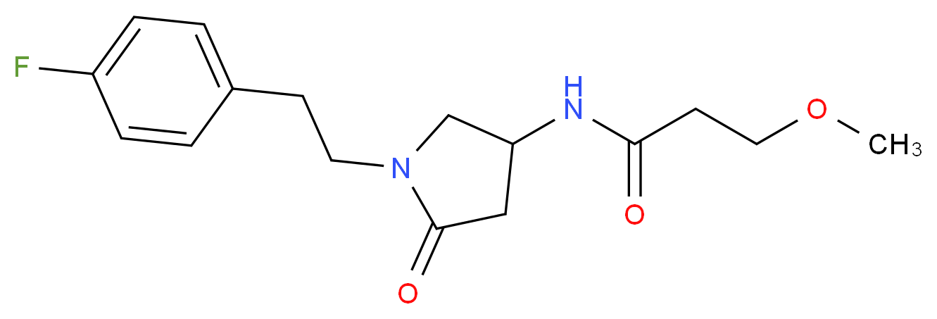 N-{1-[2-(4-fluorophenyl)ethyl]-5-oxo-3-pyrrolidinyl}-3-methoxypropanamide_Molecular_structure_CAS_)