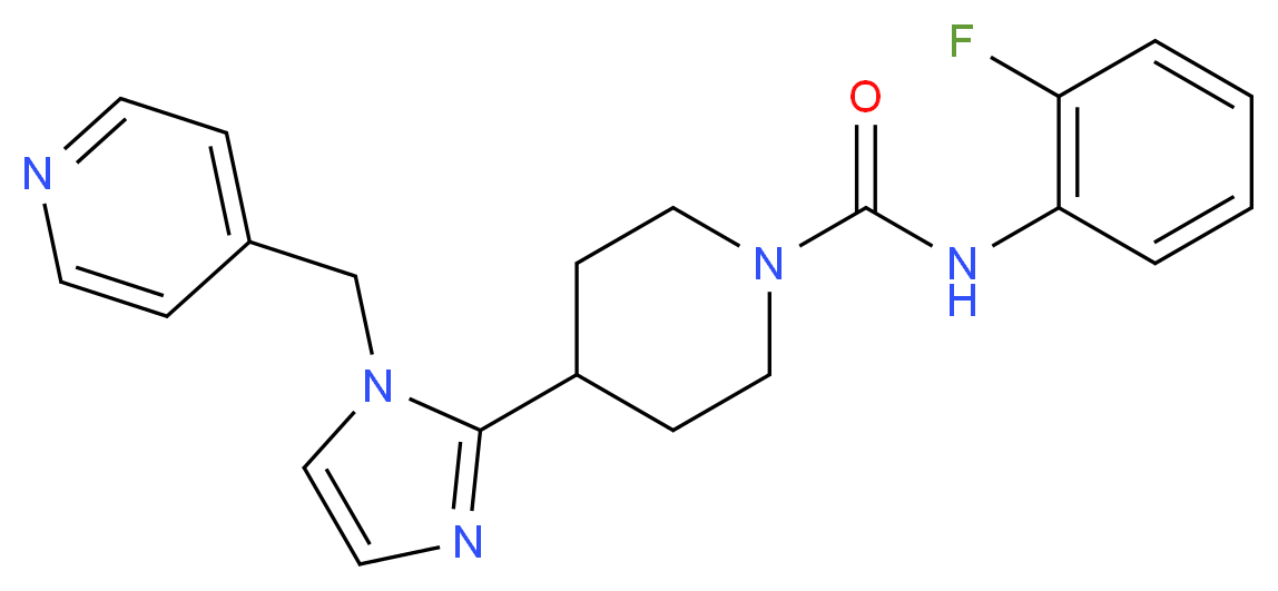 N-(2-fluorophenyl)-4-[1-(pyridin-4-ylmethyl)-1H-imidazol-2-yl]piperidine-1-carboxamide_Molecular_structure_CAS_)
