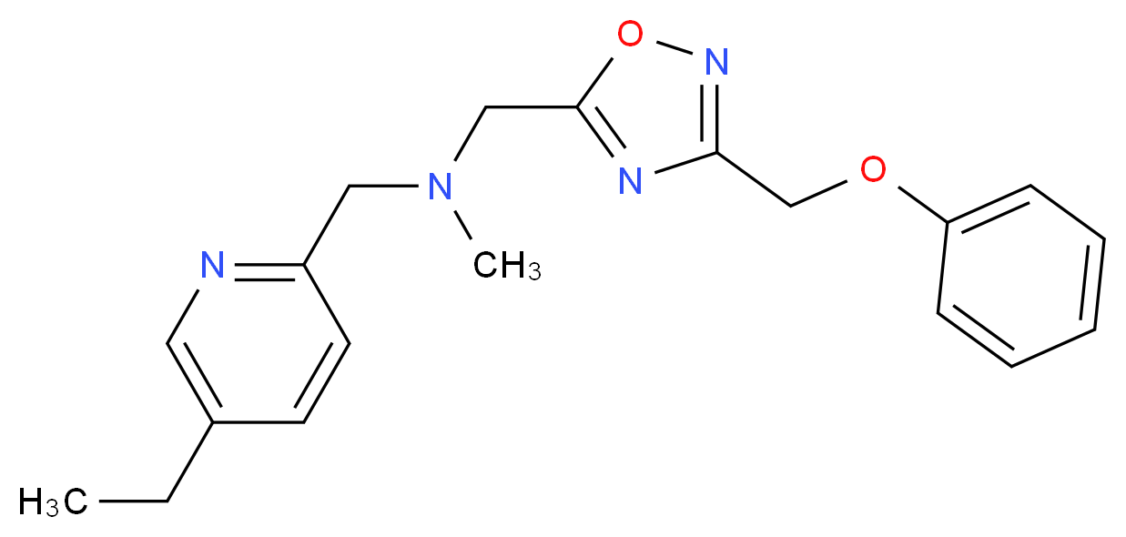 1-(5-ethyl-2-pyridinyl)-N-methyl-N-{[3-(phenoxymethyl)-1,2,4-oxadiazol-5-yl]methyl}methanamine_Molecular_structure_CAS_)