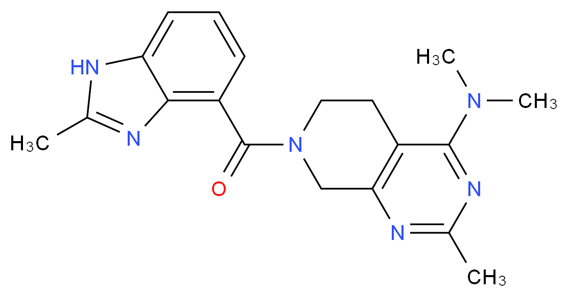 N,N,2-trimethyl-7-[(2-methyl-1H-benzimidazol-4-yl)carbonyl]-5,6,7,8-tetrahydropyrido[3,4-d]pyrimidin-4-amine_Molecular_structure_CAS_)