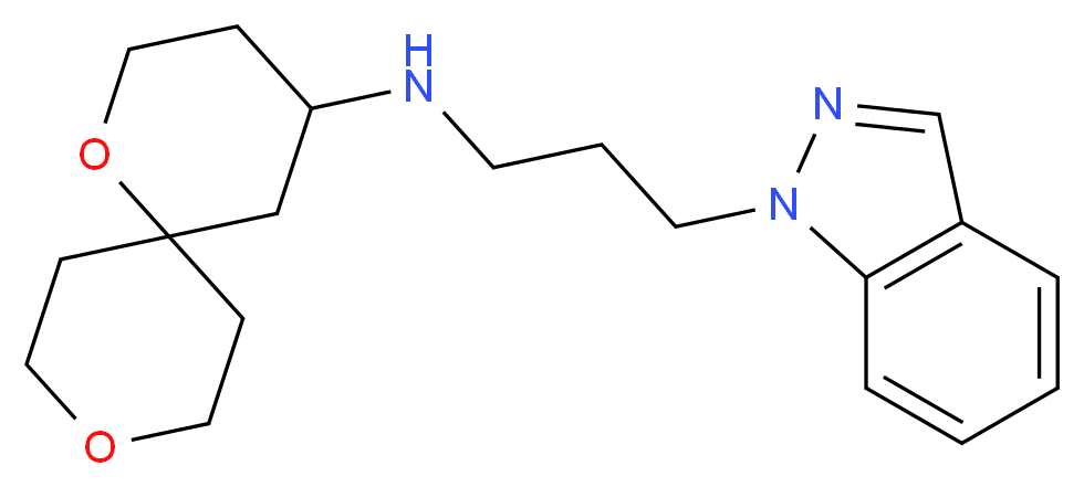 1,9-dioxaspiro[5.5]undec-4-yl[3-(1H-indazol-1-yl)propyl]amine_Molecular_structure_CAS_)