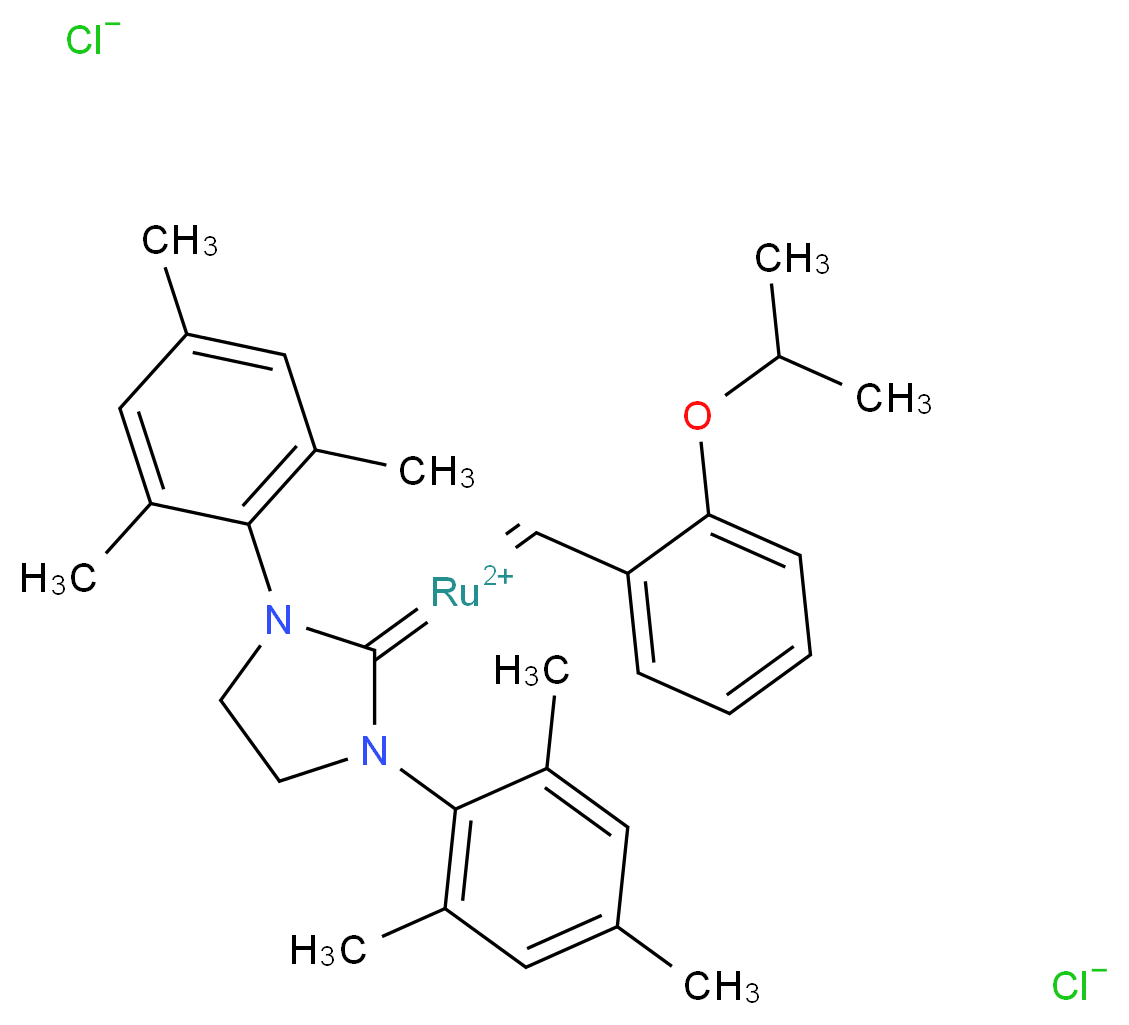 (1,3-Dimesitylimidazolidin-2-ylidene)(2-isopropoxy-benzylidene)ruthenium(VI) chloride_Molecular_structure_CAS_301224-40-8)