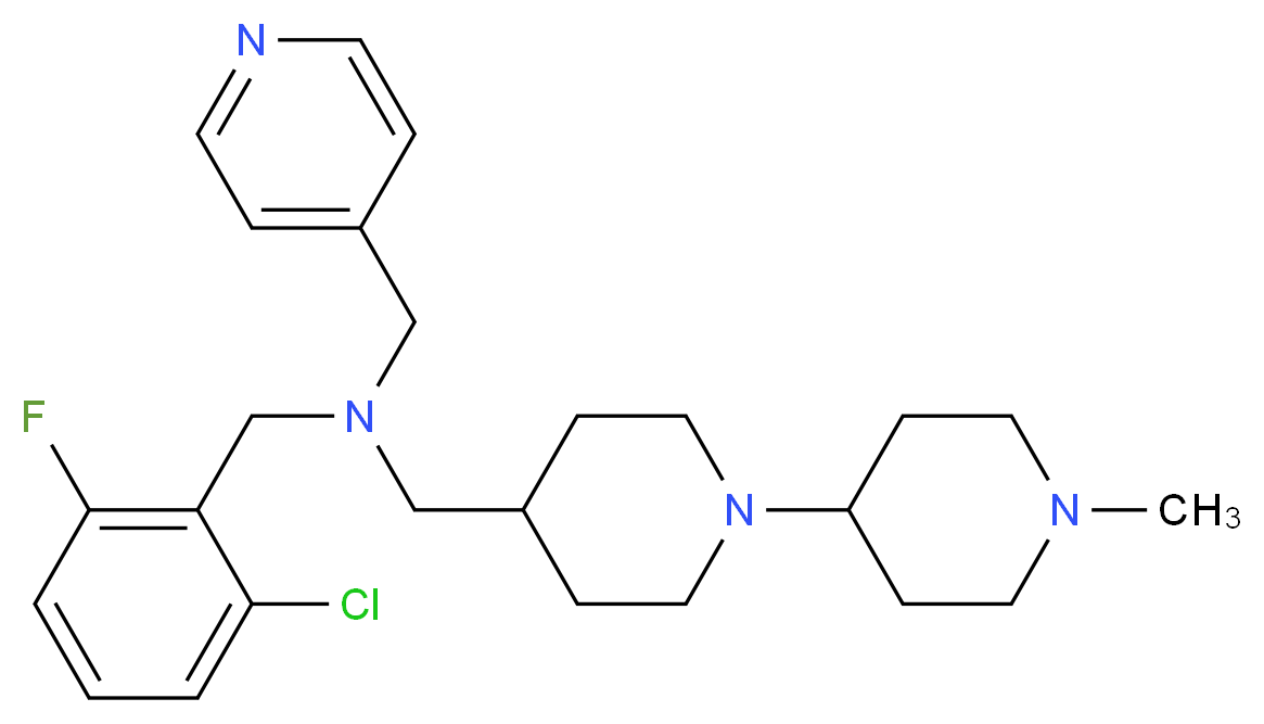 (2-chloro-6-fluorobenzyl)[(1'-methyl-1,4'-bipiperidin-4-yl)methyl](4-pyridinylmethyl)amine_Molecular_structure_CAS_)