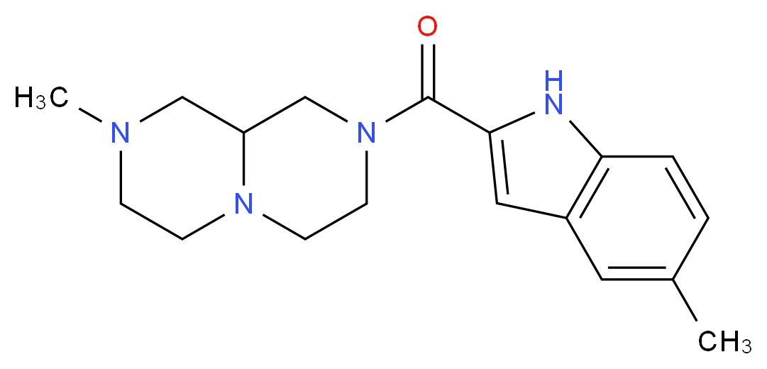2-methyl-8-[(5-methyl-1H-indol-2-yl)carbonyl]octahydro-2H-pyrazino[1,2-a]pyrazine_Molecular_structure_CAS_)