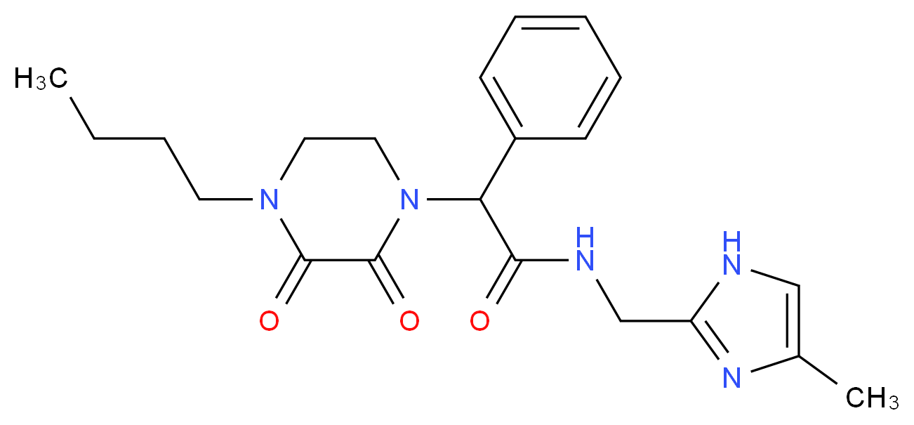2-(4-butyl-2,3-dioxopiperazin-1-yl)-N-[(4-methyl-1H-imidazol-2-yl)methyl]-2-phenylacetamide_Molecular_structure_CAS_)