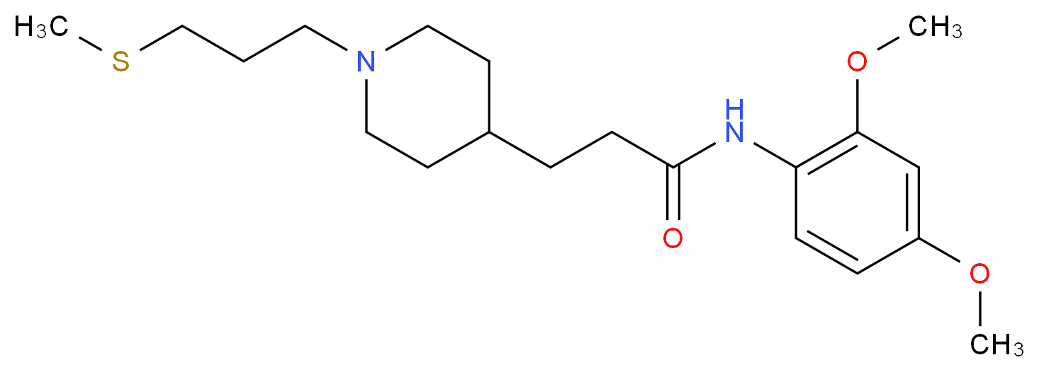 N-(2,4-dimethoxyphenyl)-3-{1-[3-(methylthio)propyl]-4-piperidinyl}propanamide_Molecular_structure_CAS_)