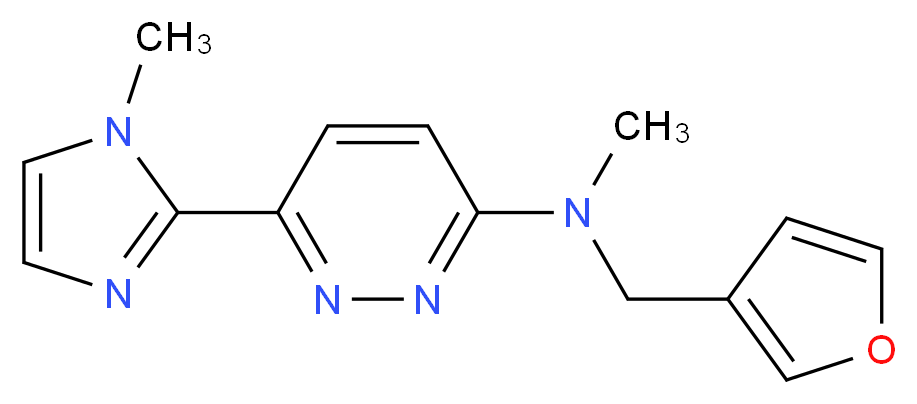 N-(3-furylmethyl)-N-methyl-6-(1-methyl-1H-imidazol-2-yl)pyridazin-3-amine_Molecular_structure_CAS_)