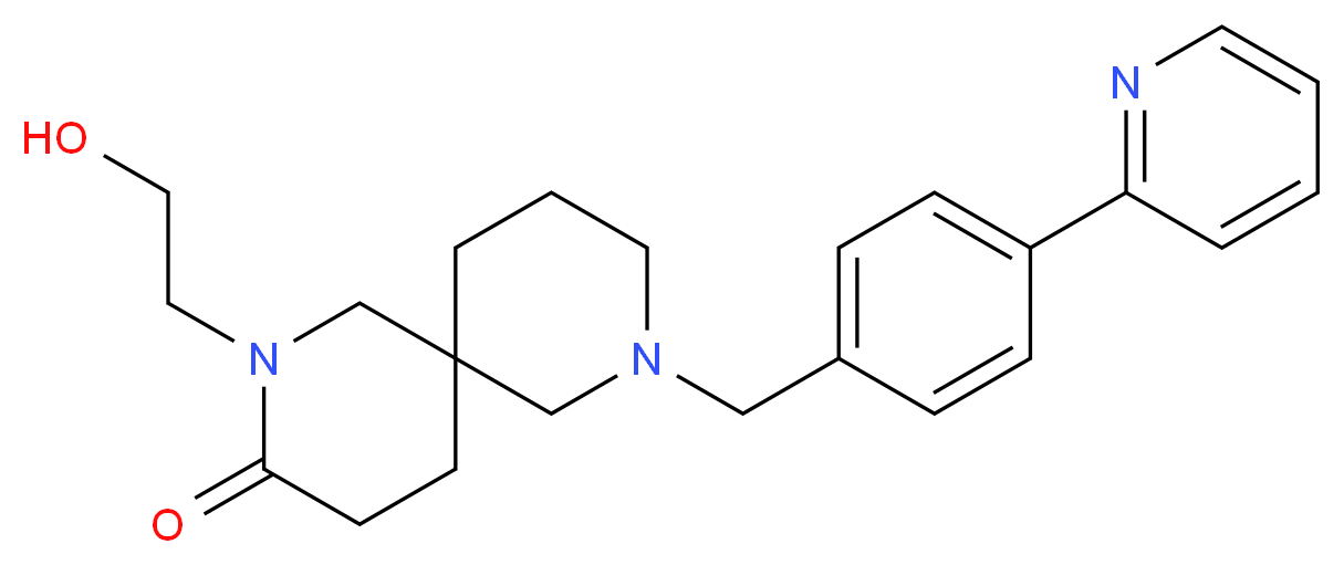 2-(2-hydroxyethyl)-8-[4-(2-pyridinyl)benzyl]-2,8-diazaspiro[5.5]undecan-3-one_Molecular_structure_CAS_)