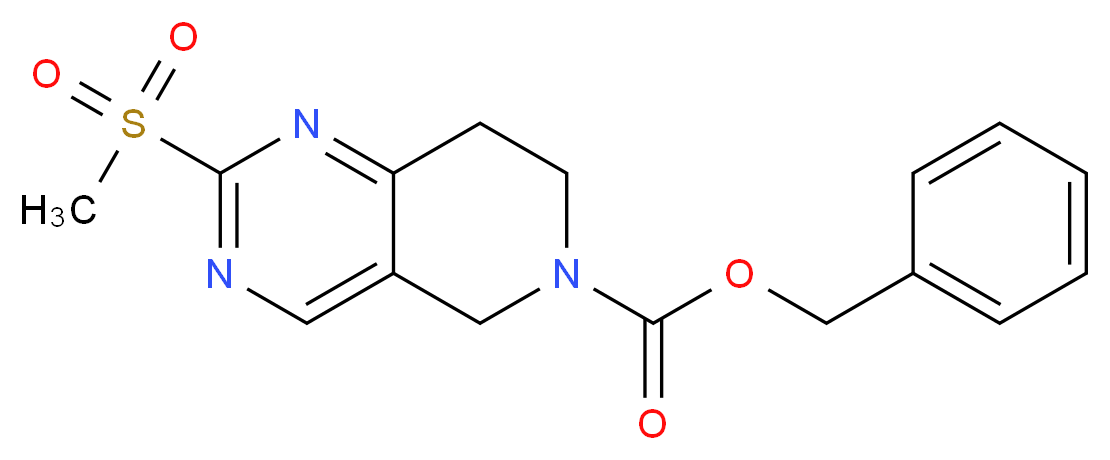 Benzyl 2-(methylsulfonyl)-7,8-dihydropyrido[4,3-d]pyrimidine-6(5H)-carboxylate_Molecular_structure_CAS_1255574-50-5)
