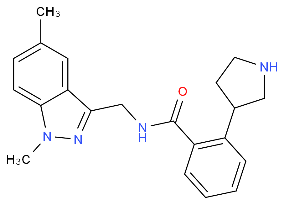 N-[(1,5-dimethyl-1H-indazol-3-yl)methyl]-2-(3-pyrrolidinyl)benzamide_Molecular_structure_CAS_)