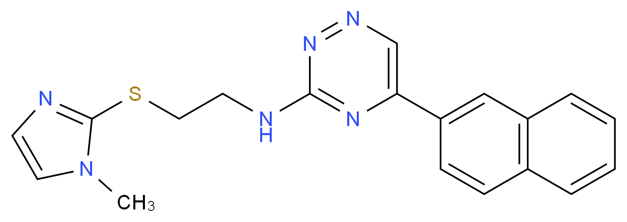 N-{2-[(1-methyl-1H-imidazol-2-yl)thio]ethyl}-5-(2-naphthyl)-1,2,4-triazin-3-amine_Molecular_structure_CAS_)