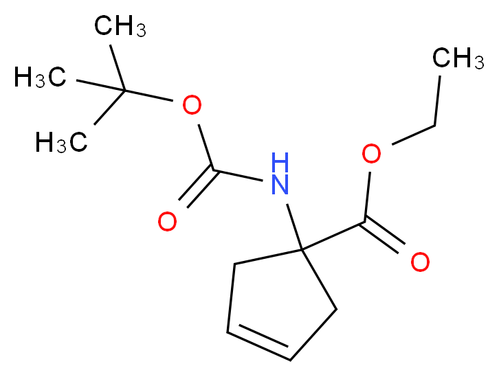 1-TERT-BUTOXYCARBONYLAMINO-CYCLOPENT-3-ENECARBOXYLIC ACID ETHYL ESTER_Molecular_structure_CAS_)