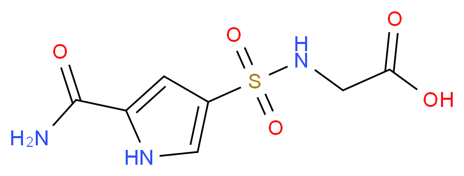 2-(5-carbamoyl-1H-pyrrole-3-sulfonamido)acetic acid_Molecular_structure_CAS_)