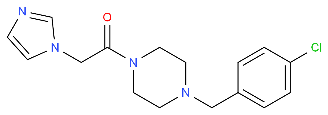 1-(4-chlorobenzyl)-4-(1H-imidazol-1-ylacetyl)piperazine_Molecular_structure_CAS_)