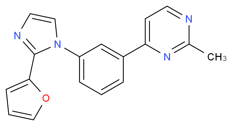 4-{3-[2-(2-furyl)-1H-imidazol-1-yl]phenyl}-2-methylpyrimidine_Molecular_structure_CAS_)