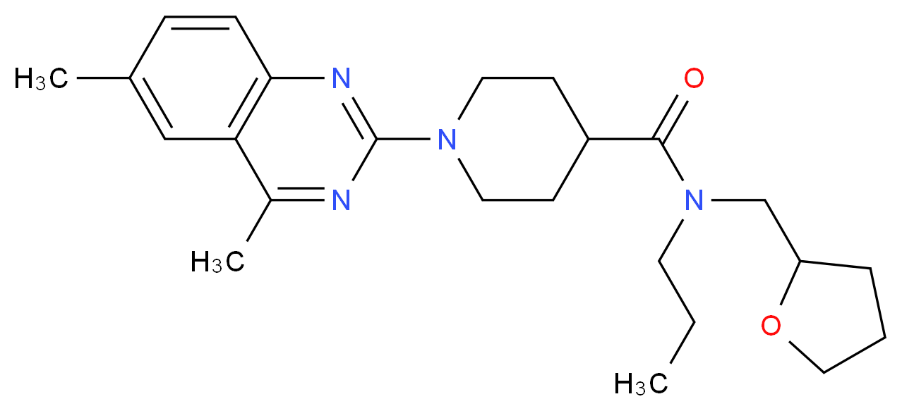 1-(4,6-dimethyl-2-quinazolinyl)-N-propyl-N-(tetrahydro-2-furanylmethyl)-4-piperidinecarboxamide_Molecular_structure_CAS_)