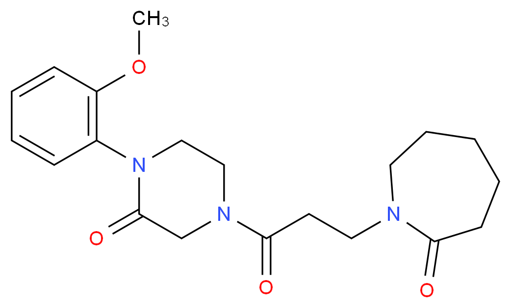 1-{3-[4-(2-methoxyphenyl)-3-oxo-1-piperazinyl]-3-oxopropyl}-2-azepanone_Molecular_structure_CAS_)