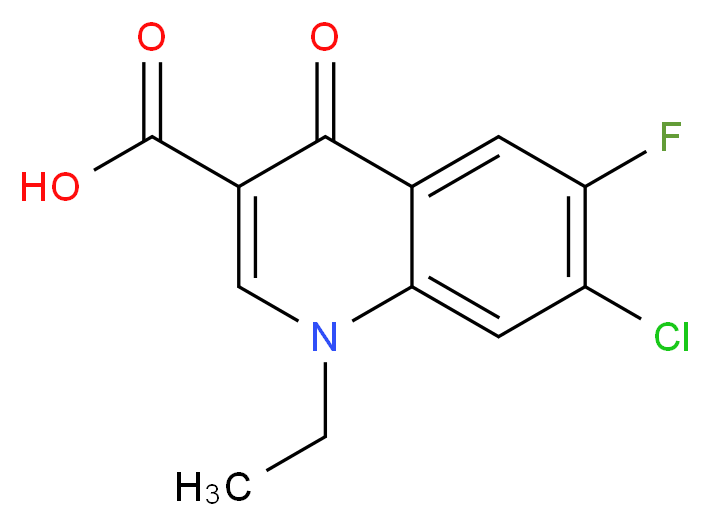 7-Chloro-1-ethyl-6-fluoro-4-oxo-1,4-dihydro-3-quinolinecarboxylic acid_Molecular_structure_CAS_68077-26-9)