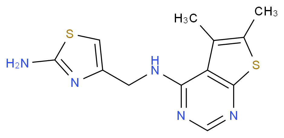N-[(2-amino-1,3-thiazol-4-yl)methyl]-5,6-dimethylthieno[2,3-d]pyrimidin-4-amine_Molecular_structure_CAS_)