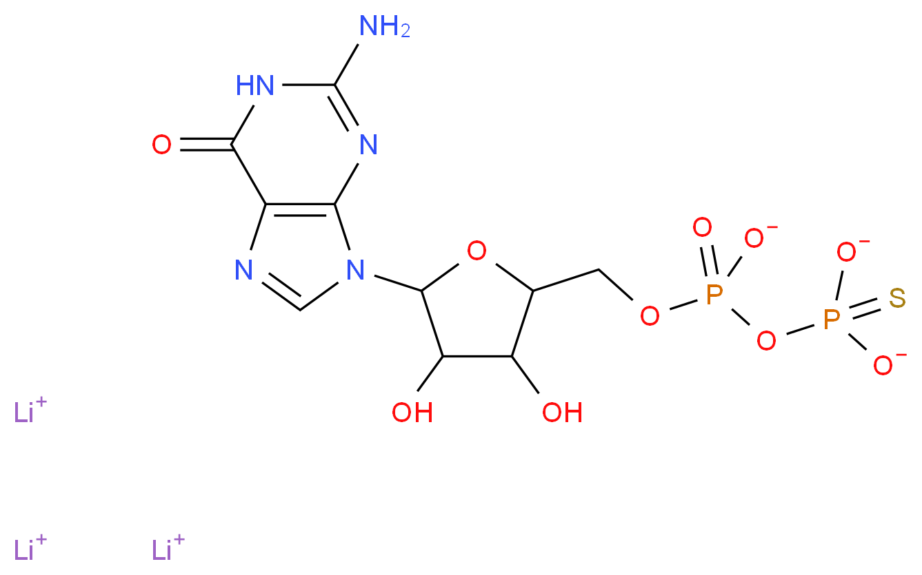 GUANOSINE-5'-O-(2-THIODIPHOSPHATE) TRILITHIUM SALT_Molecular_structure_CAS_97952-36-8)