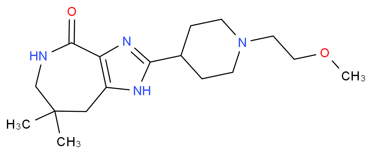 2-[1-(2-methoxyethyl)piperidin-4-yl]-7,7-dimethyl-5,6,7,8-tetrahydroimidazo[4,5-c]azepin-4(1H)-one_Molecular_structure_CAS_)