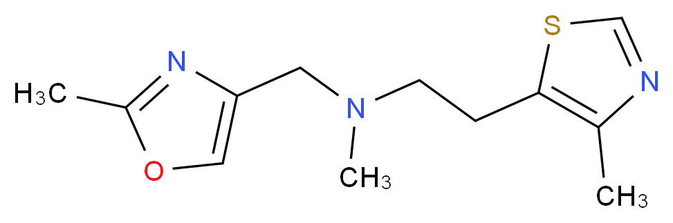N-methyl-N-[(2-methyl-1,3-oxazol-4-yl)methyl]-2-(4-methyl-1,3-thiazol-5-yl)ethanamine_Molecular_structure_CAS_)