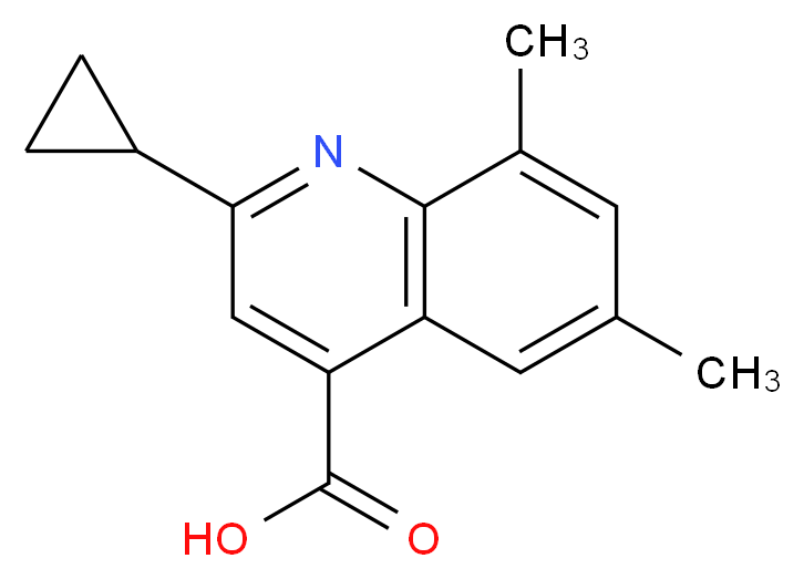 2-cyclopropyl-6,8-dimethylquinoline-4-carboxylic acid_Molecular_structure_CAS_)