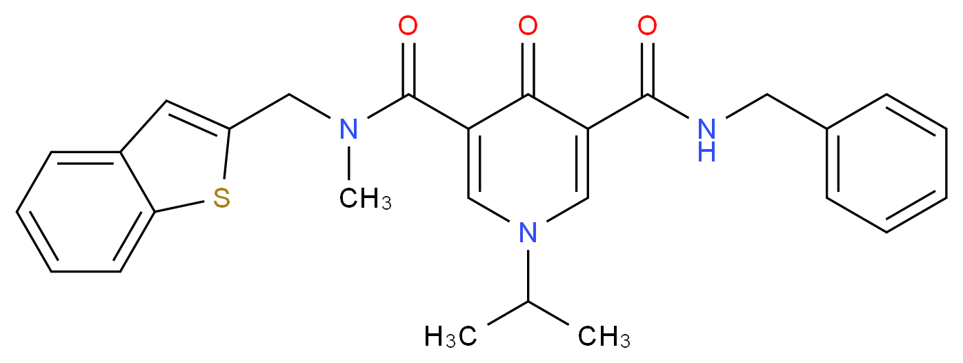 N-(1-benzothien-2-ylmethyl)-N'-benzyl-1-isopropyl-N-methyl-4-oxo-1,4-dihydro-3,5-pyridinedicarboxamide_Molecular_structure_CAS_)